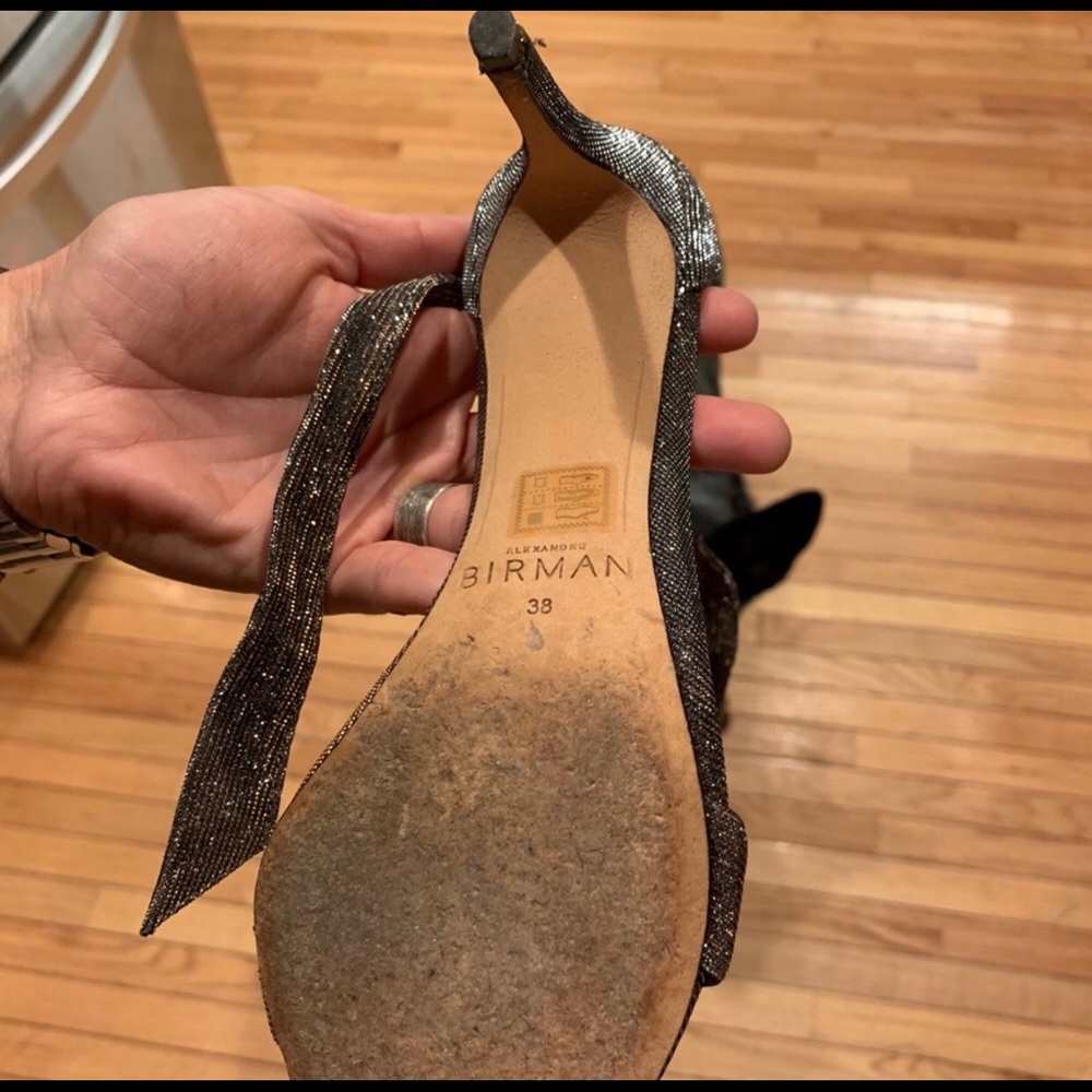 Alexander Birman Clarita Ankle Strap Heel Silver - Picture 3 of 3